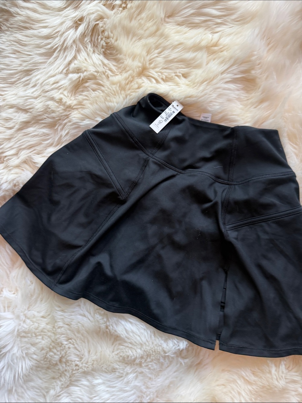 Madewell Black Circle Skirt with Sporty Seams